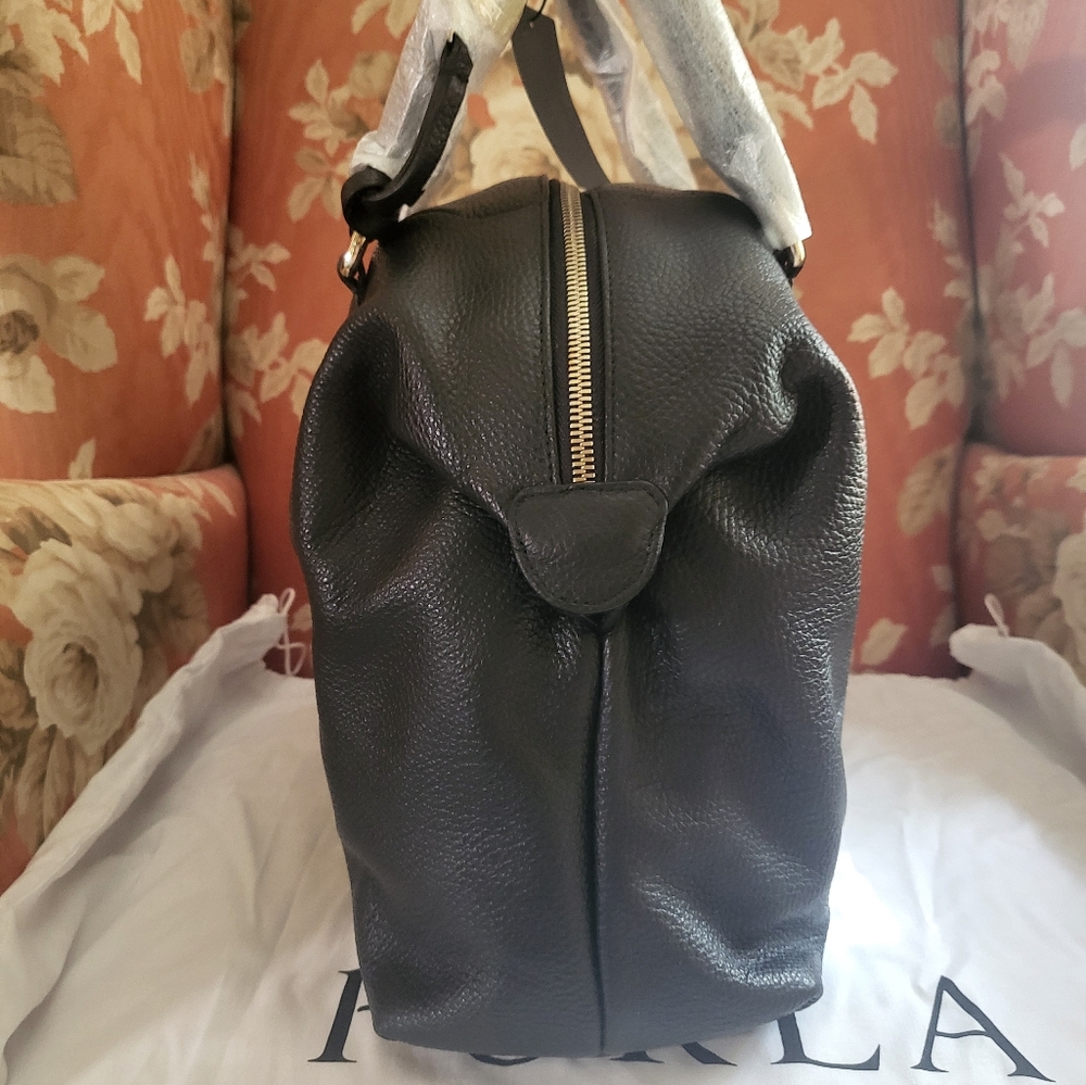 RARE FURLA Leather Black Bag NWT - Picture 3 of 5